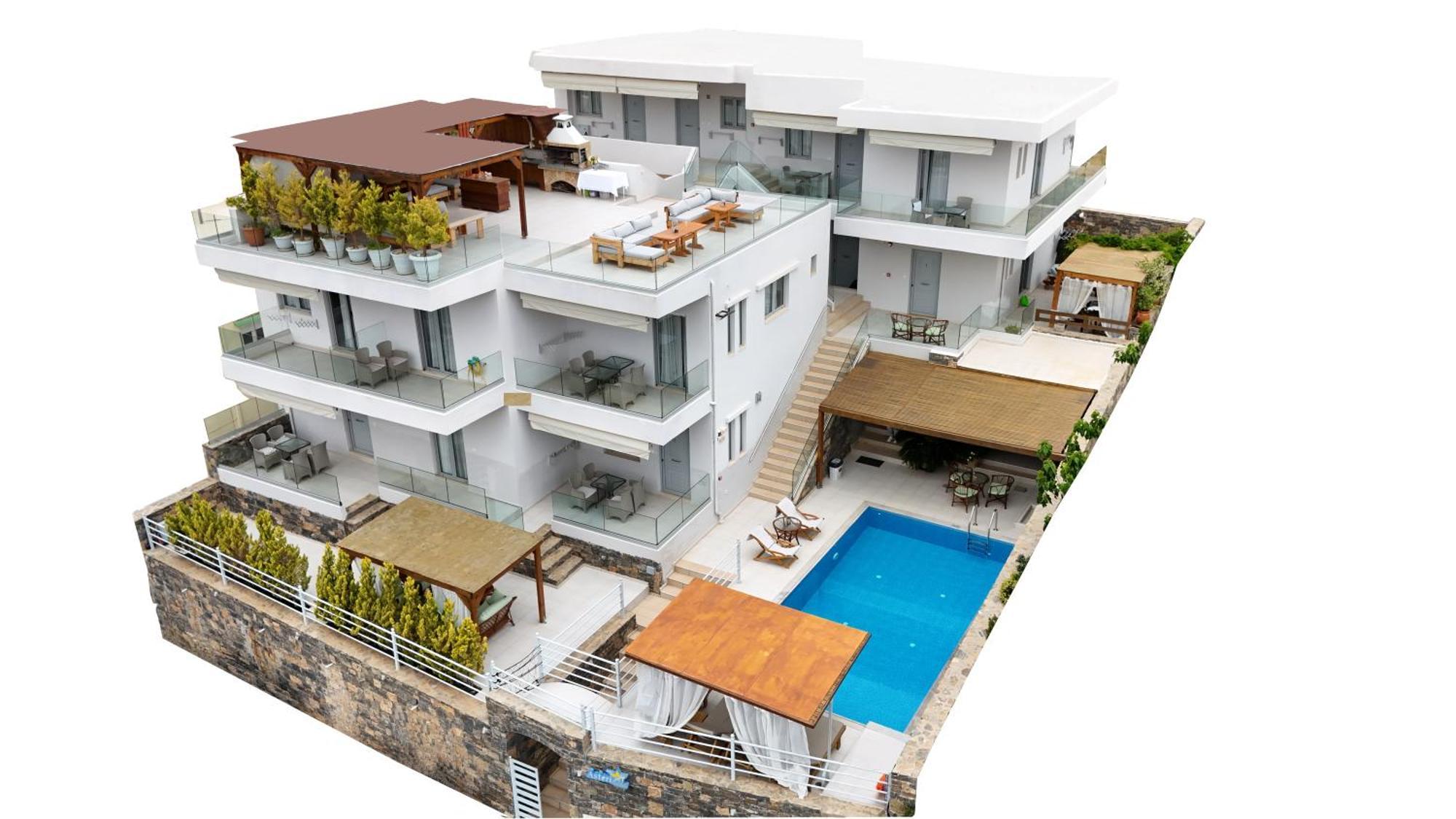 Asteri Apartments Und Studios Makrýgialos Exteriör bild